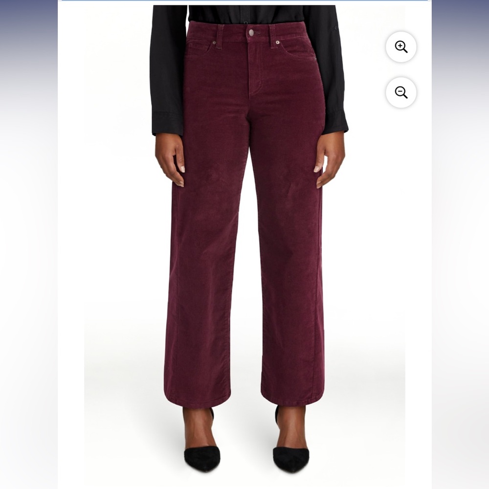 Time and Tru Women's Velvet Wide Leg Pants, 32" Inseam, Size 4